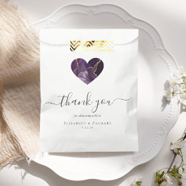 Agate Heart Vielen Dank für Ihre Lila Goldhochzeit Geschenktütchen