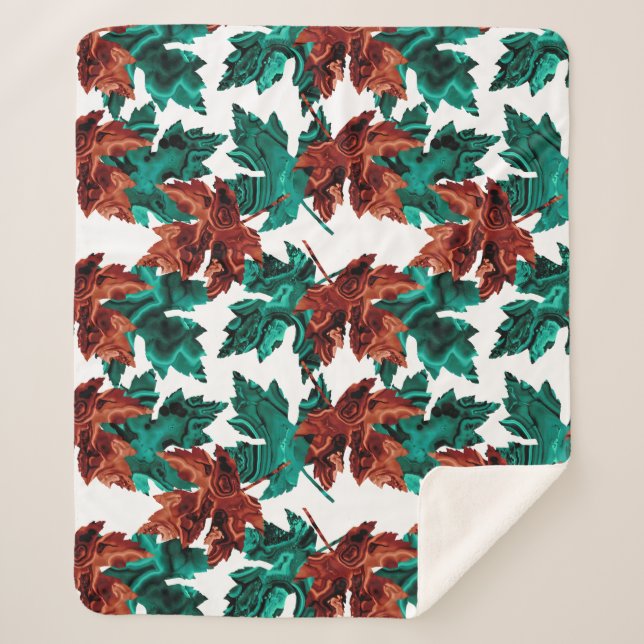 Agate Leaf Sherpa Blanket Sherpadecke (Vorderseite)