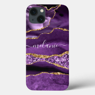Agate Lila Violet Gold Ihr Name iPhone Fall Case-Mate iPhone Hülle