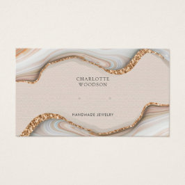 Agate Marble Pink Blush Geode Gestank Earring Disp