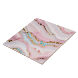 Agate Marble Popular Blue Pink Gold Collection Fliese