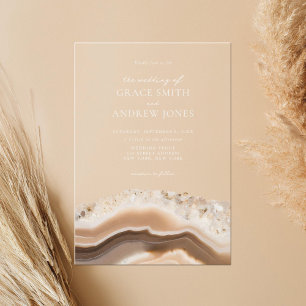 Agate Marble Wedding Acryleinladungen