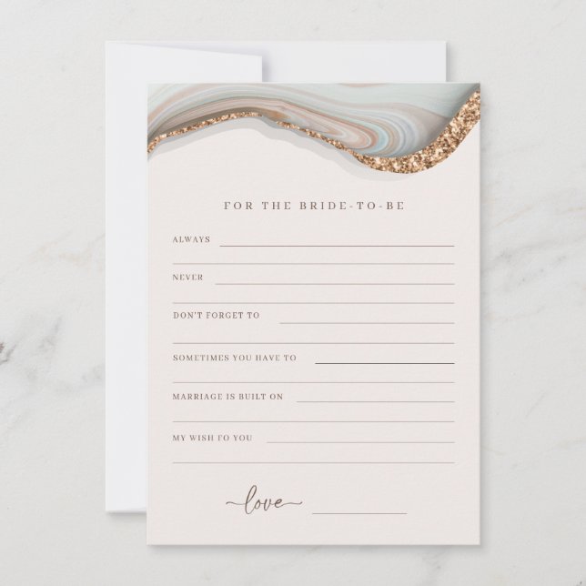 Agate Marbre Pierre Mariée Pour Être Carte Conseil (Devant)