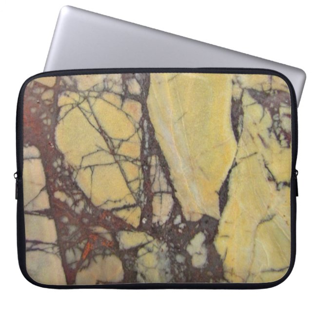 Agate Mineral Foto Gelb und Rot Marmor Muster Laptopschutzhülle (Vorderseite)