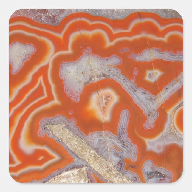 Agate-Probe Quadratischer Aufkleber (Vorderseite)
