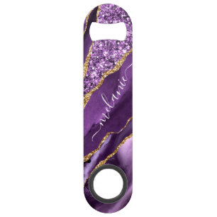 Agate Purple Gold Parties scintillant Nom personna