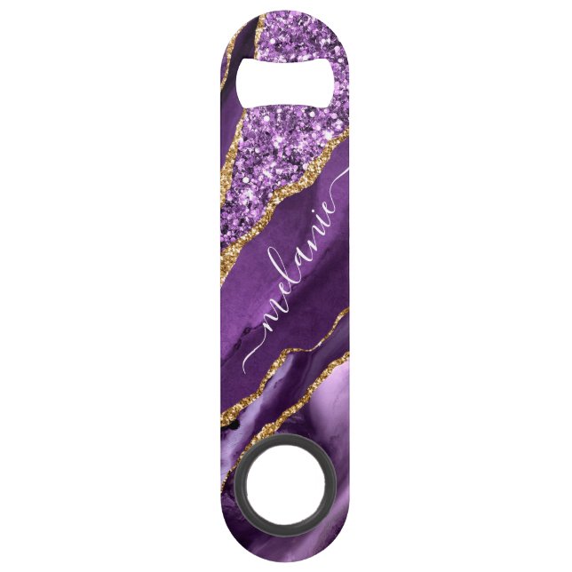 Agate Purple Gold Parties scintillant Nom personna (Devant)