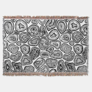 Agate-Scheiben in Schwarz-Weiß Decke