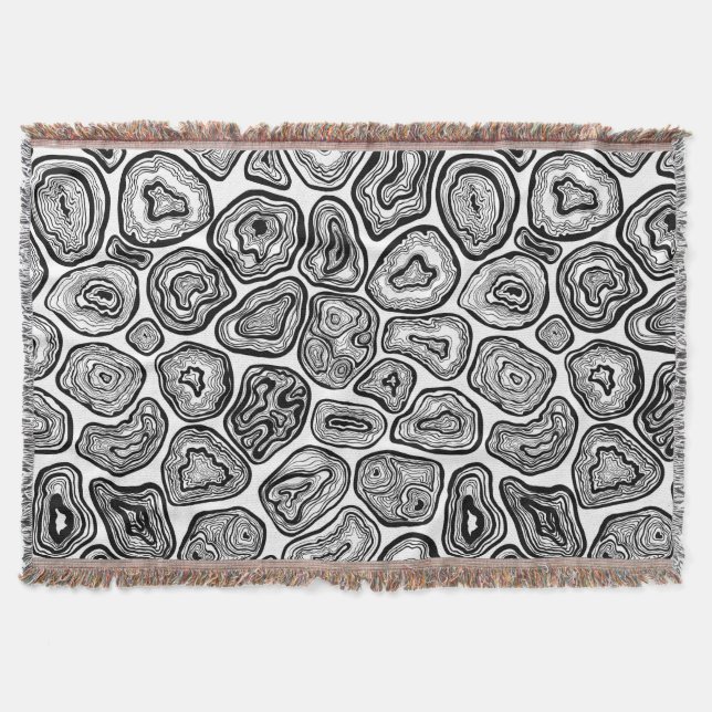 Agate-Scheiben in Schwarz-Weiß Decke (Vorderseite)