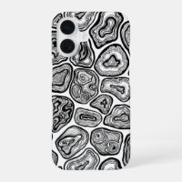 Agate-Scheiben in Schwarz-Weiß