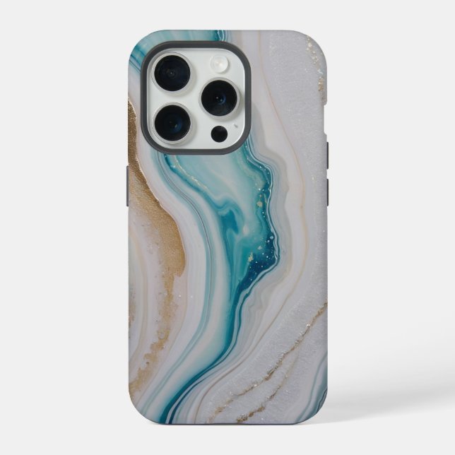 Agate Seascape iPhone 15 Pro Hülle (Rückseite)
