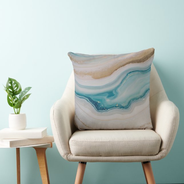 Agate Seascape Scrapbook Paper Kissen (Stuhl )