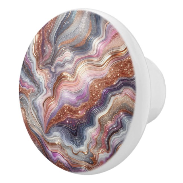 Agate Style Muster Keramikknauf (Rechts)