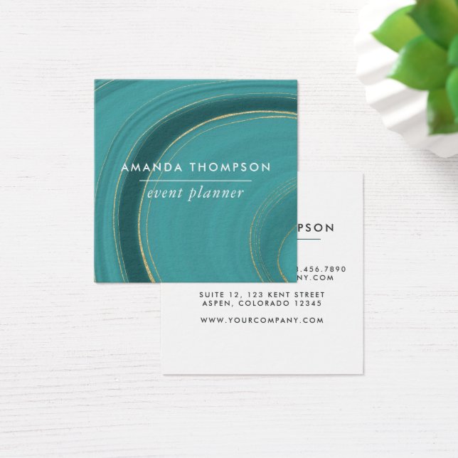 Agate Turquoise et Or (Bureau)