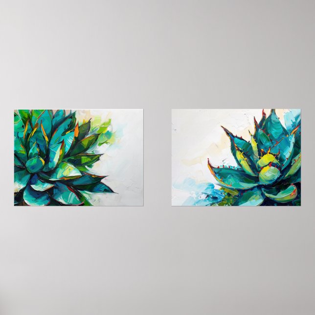 Agave Desert Peintures Art Plante (Recto)