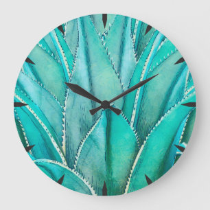Agave Große Wanduhr