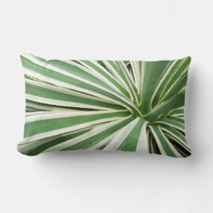 Agave Pflanze grün und weiß gestrichen Lendenkissen