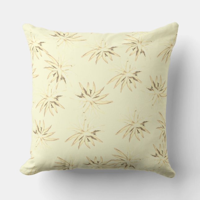 Agave Rosette - Sand Throw Kissen (Vorderseite)