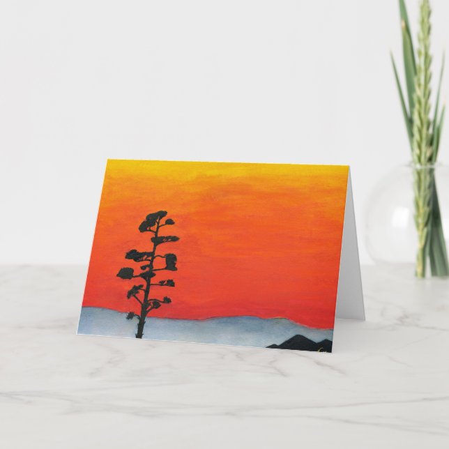 Agave Sunset Dankeskarte (Vorderseite)