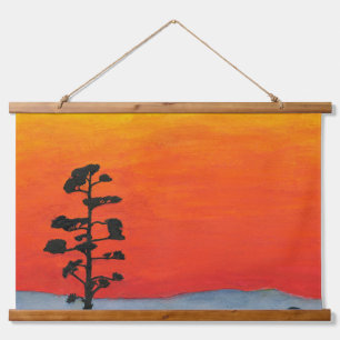 Agave Sunset Wandteppich Mit Holzrahmen
