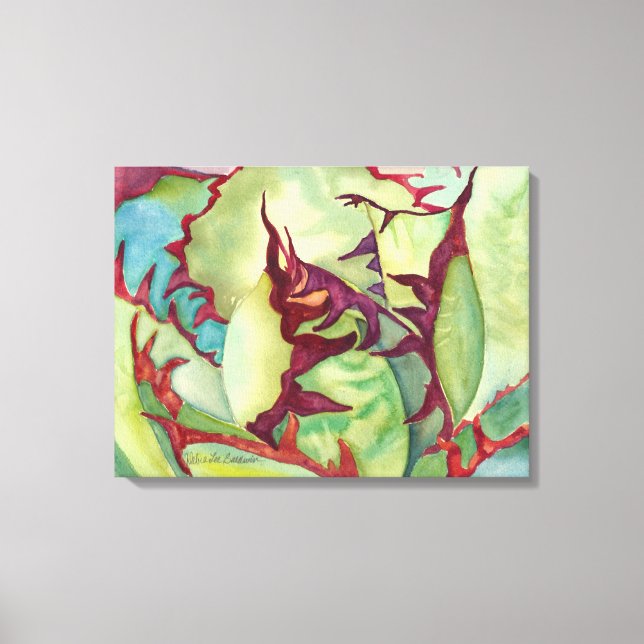 Agave Watercolor von Debra Lee Baldwin Leinwanddruck (Vorderseite)