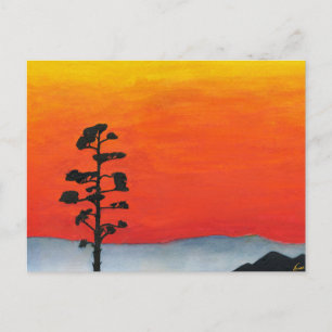 Agaven-Sonnenuntergang Postkarte