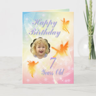 Âge 7, fée carte d'anniversaire