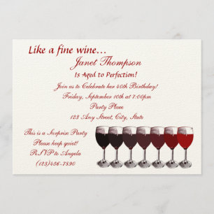 Âgé à la perfection/ Invitation d'anniversaire