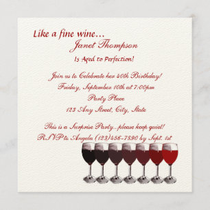 Âgé à la perfection/ Invitation d'anniversaire