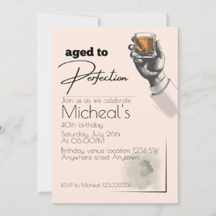 Âgé à la perfection Invitation de fête d'anniversa