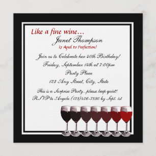 Âgé à Perfection 40e anniversaire Invitation