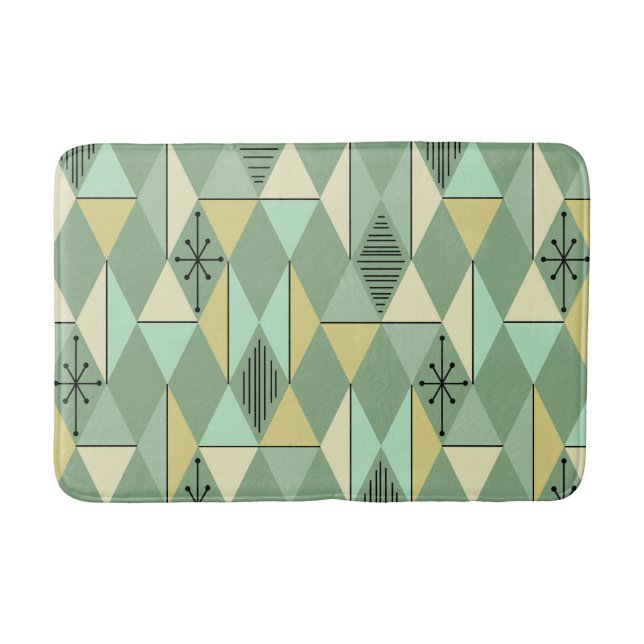 Age Art Diamonds Minze Green Yellow Badematte (Vorderseite)