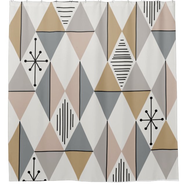 Age Art Diamonds Silver Gold Duschvorhang (Vorderseite)