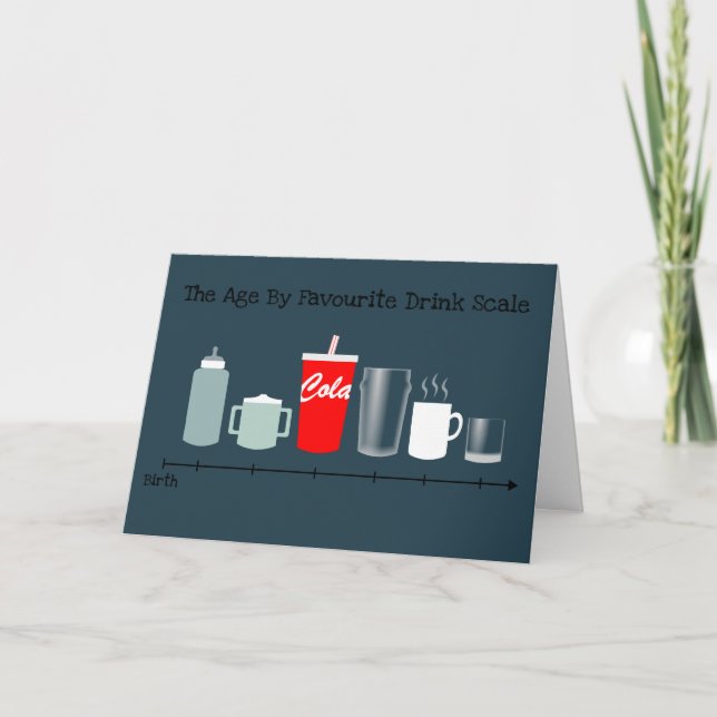 Age by Favori Boire Funny Homme Carte d'anniversai (Devant)