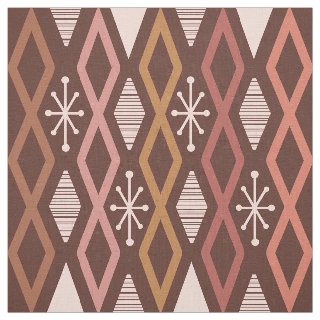 Age Diamond Columns Burnt Orange Stoff (Muster)