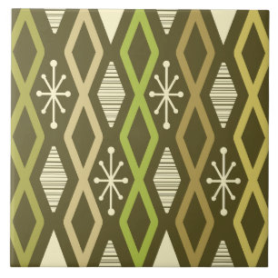 Age Diamond Columns Olive Green Fliese