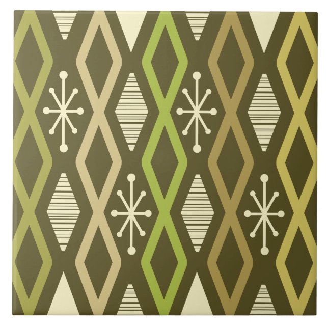 Age Diamond Columns Olive Green Fliese (Vorderseite)