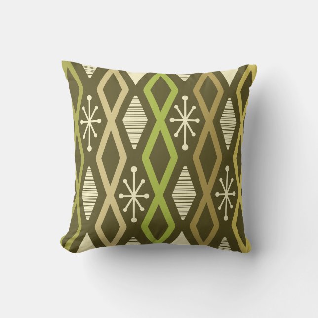 Age Diamond Columns Olive Green Kissen (Vorderseite)