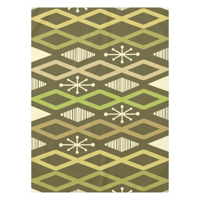 Age Diamond Columns Olive Green Tischdecke (Vorderseite)
