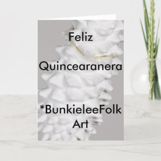 Âge d'or. Carte de voeux, 'Fleliz Quinceanera. '