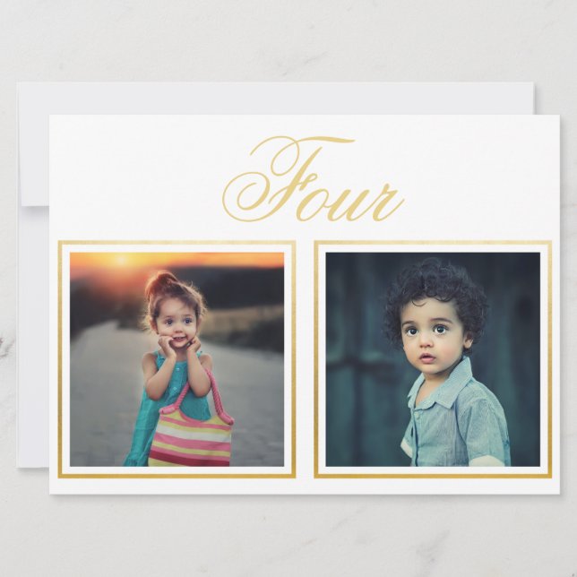 Âge du marié Élégant Classique Or Numéro de table (Devant)