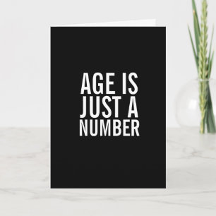 Age est un nombre amusant Bonne carte de voeux d'a