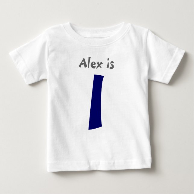 Age et nom Personnalisable 1er Anniversaire Tshirt (Devant)