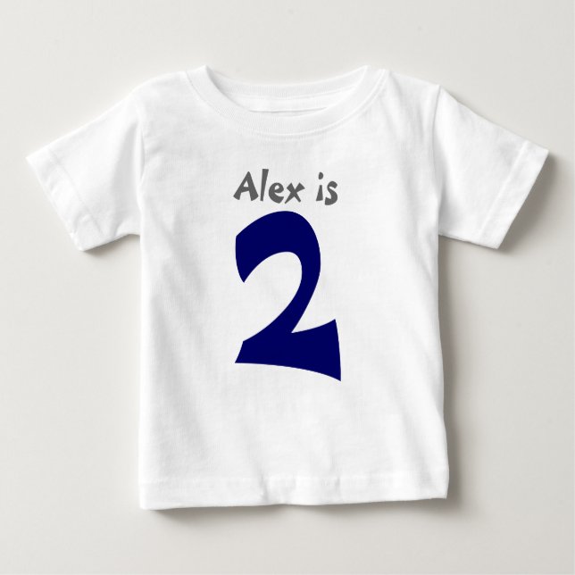 Age et nom Personnalisable 1er Anniversaire Tshirt (Devant)