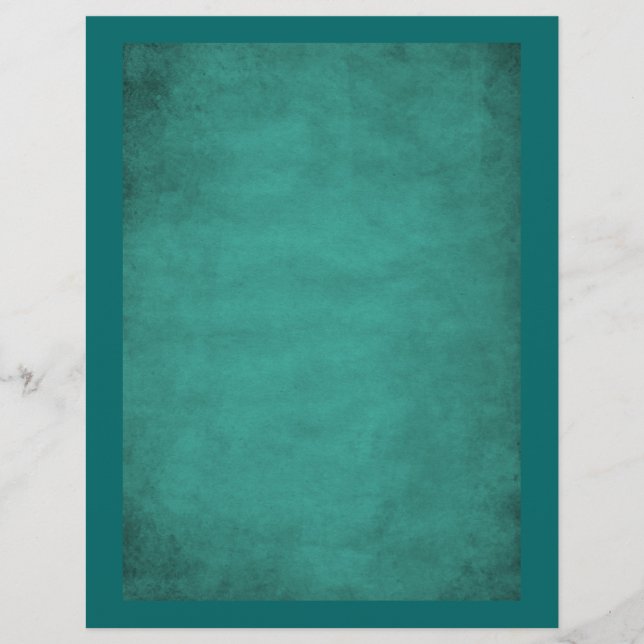 Age Look Schlicht Aqua Blue Scrapbook Paper (Vorderseite)