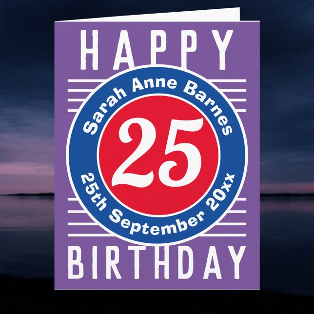 Âge, nom et date sur une carte d'anniversaire de 2 (Créateur téléchargé)