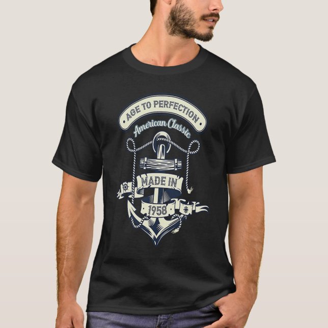 Age To Perfection American Classic Made In 1958 T-Shirt (Vorderseite)