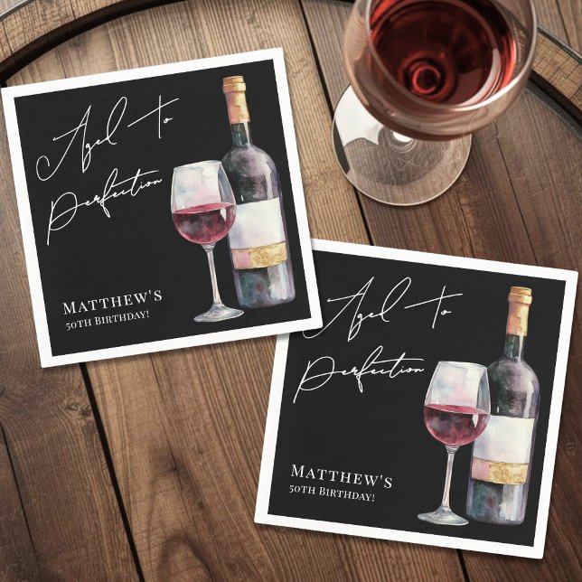 Aged To Perfection Birthday Party Serviette (Aged To Perfection Birthday Party Napkins)