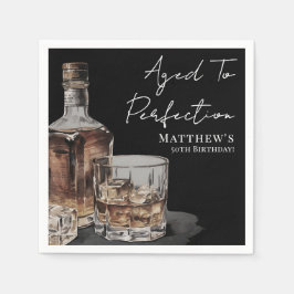 Aged To Perfection Birthday Party Serviette
