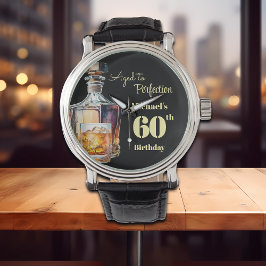 Aged to Perfection Men's 60th Whiskey Birthday  Armbanduhr